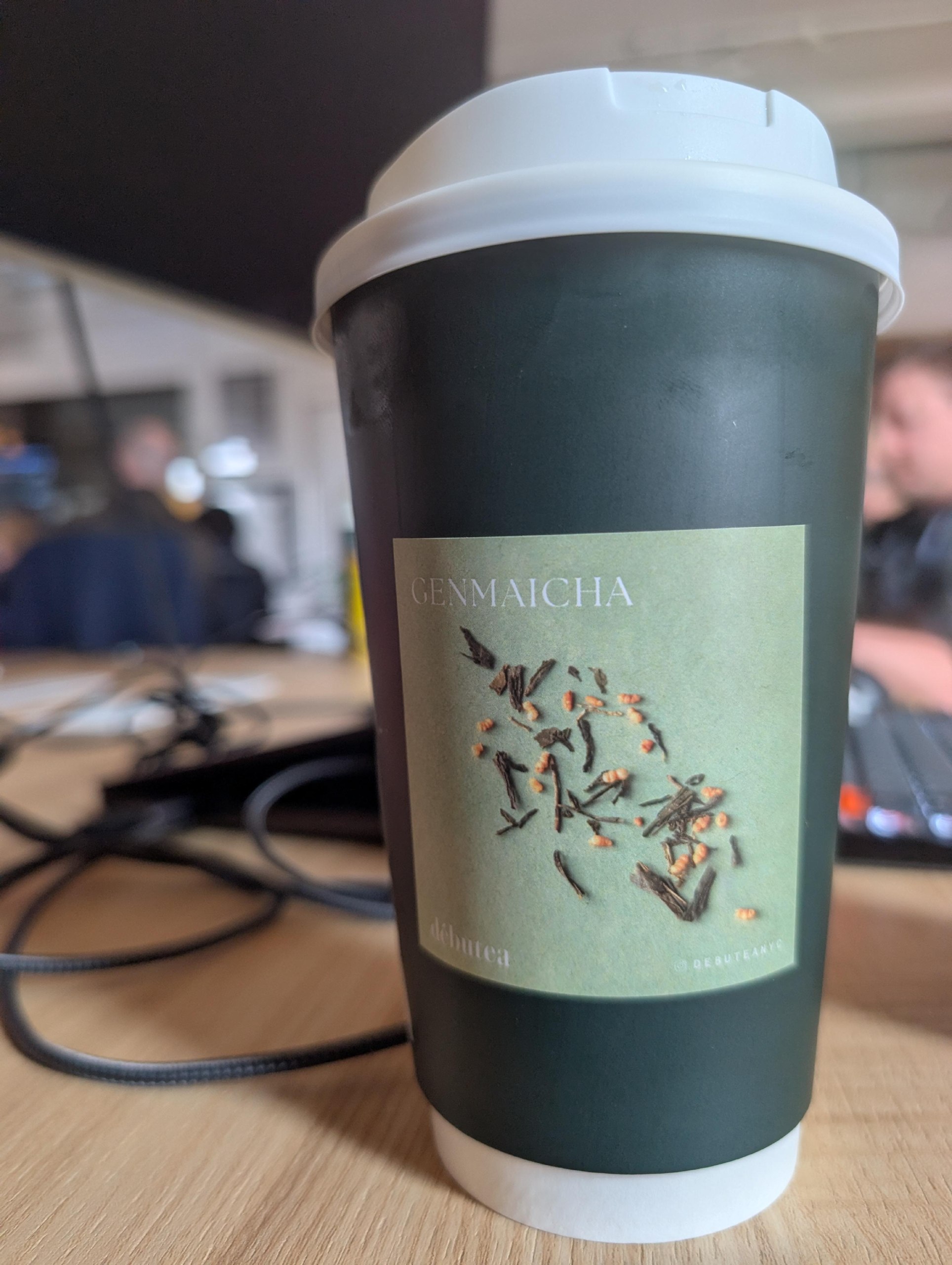 Genmaicha Oat Milk Tea at Debutea, NYC