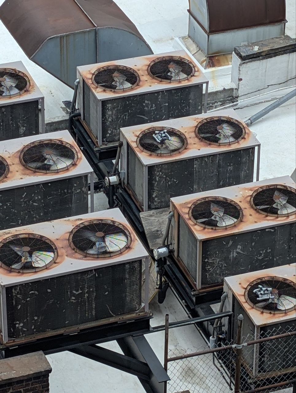 Rooftop fans in NoHo, NYC